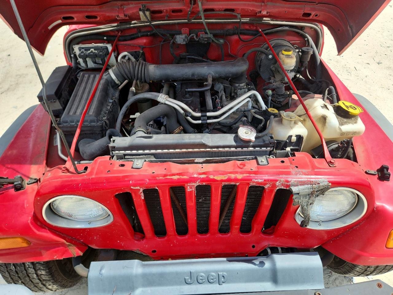 2004 Jeep Wrangler X Red vin: 1J4FA39S84P789244