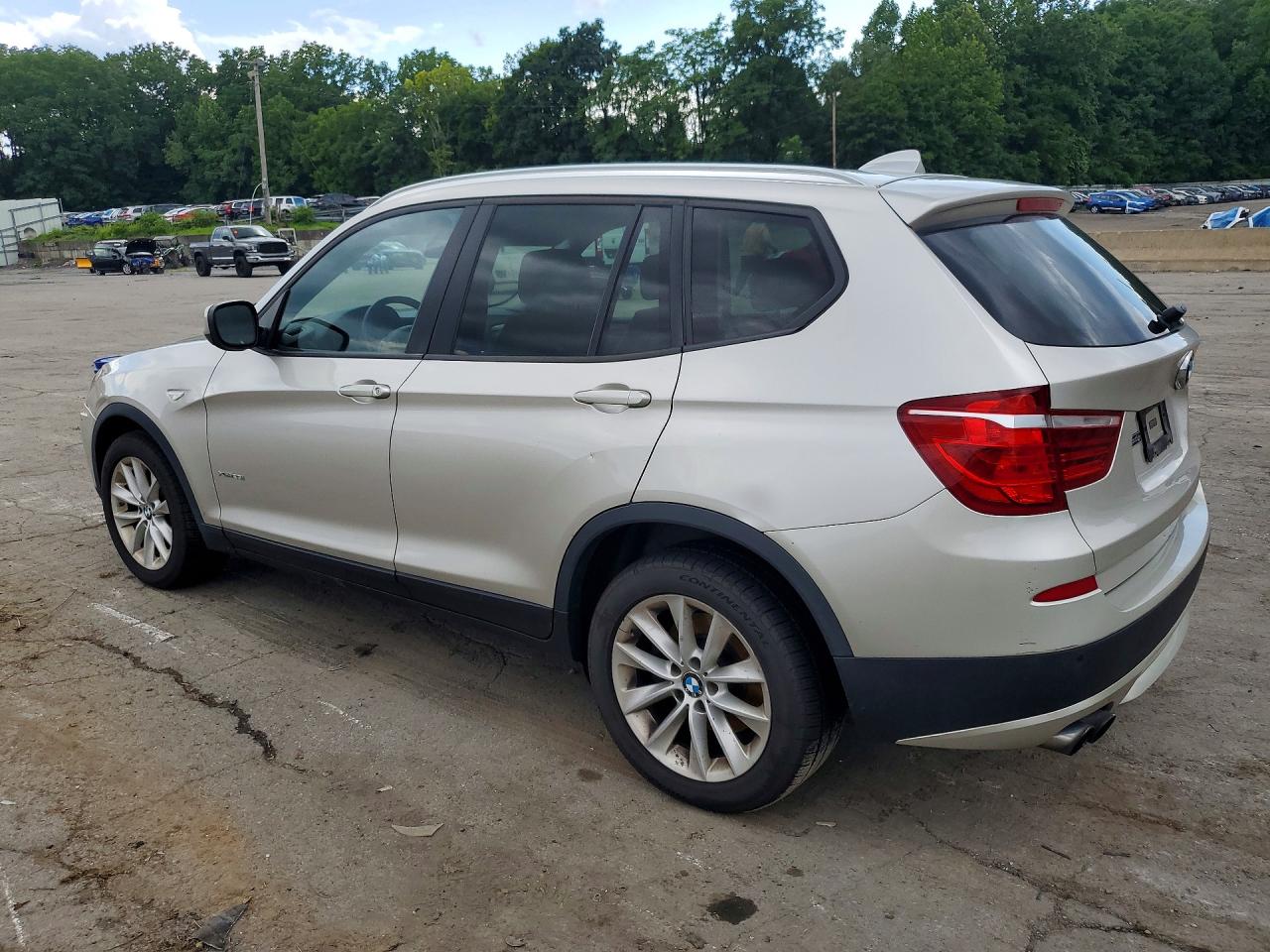 2013 Bmw X3 Xdrive28i Silver vin: 5UXWX9C53D0A32482