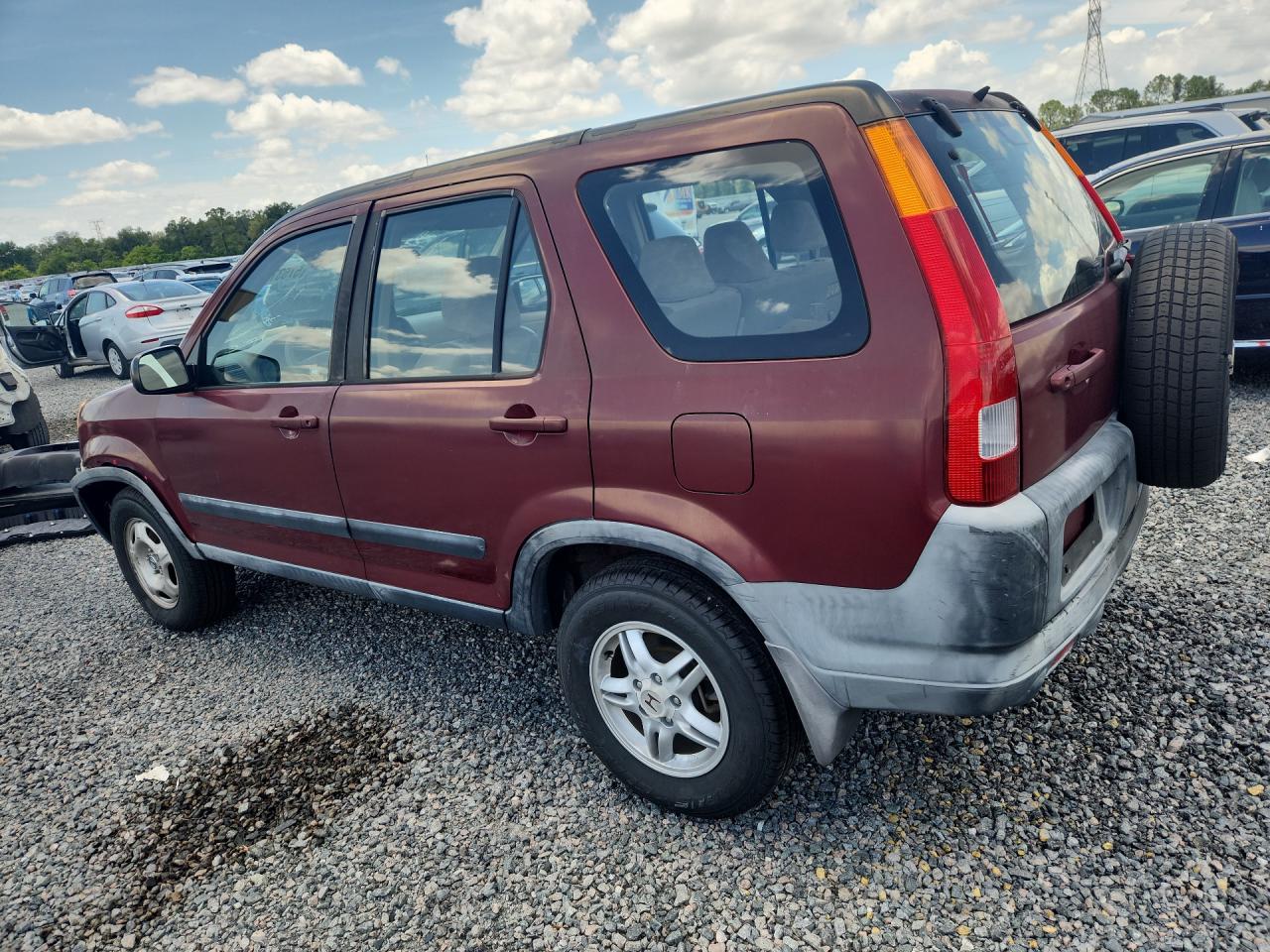 2004 Honda Cr-v Lx Red vin: JHLRD68564C016774