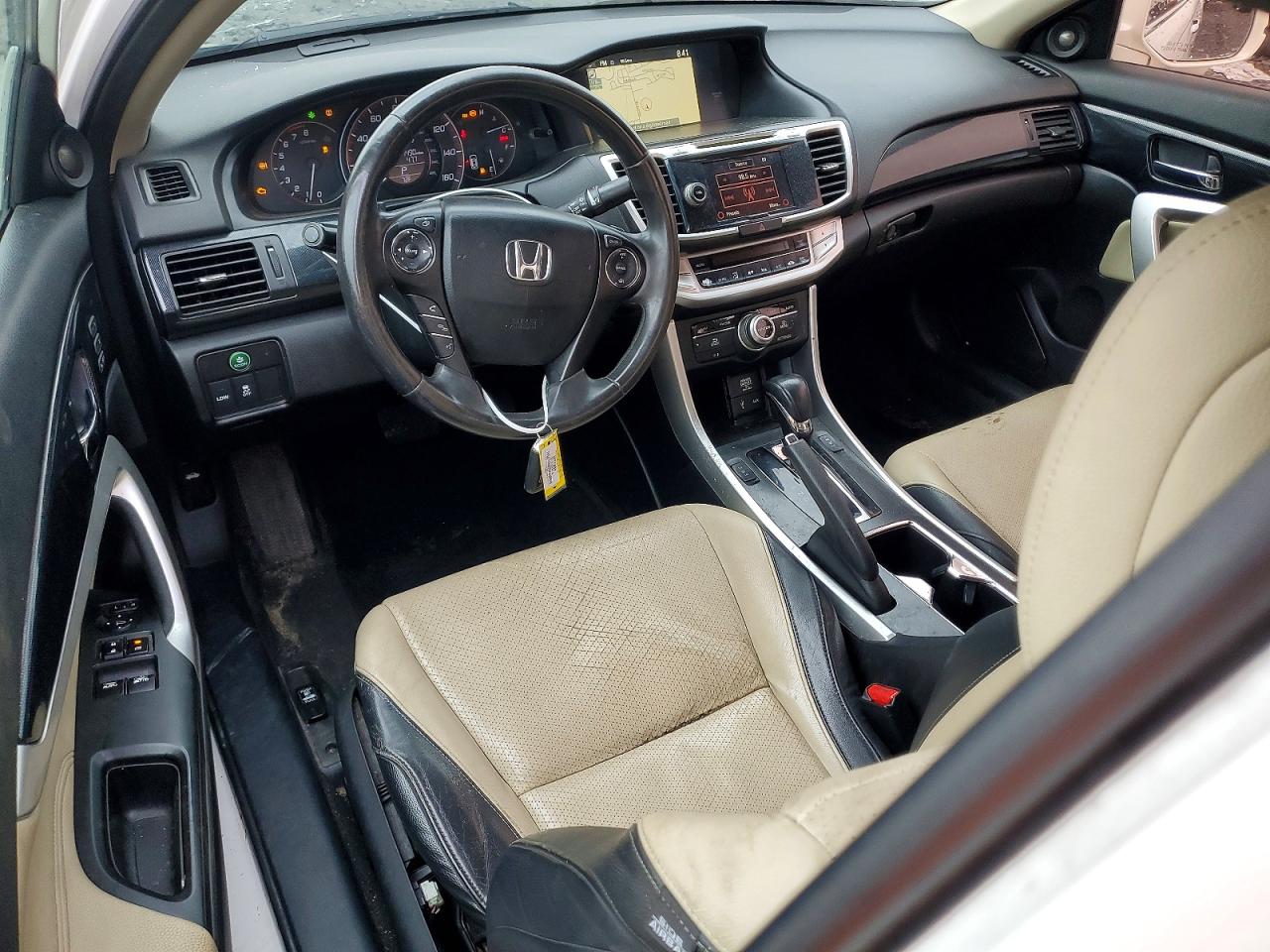 2013 Honda Accord Exl White vin: 1HGCT2B83DA008078