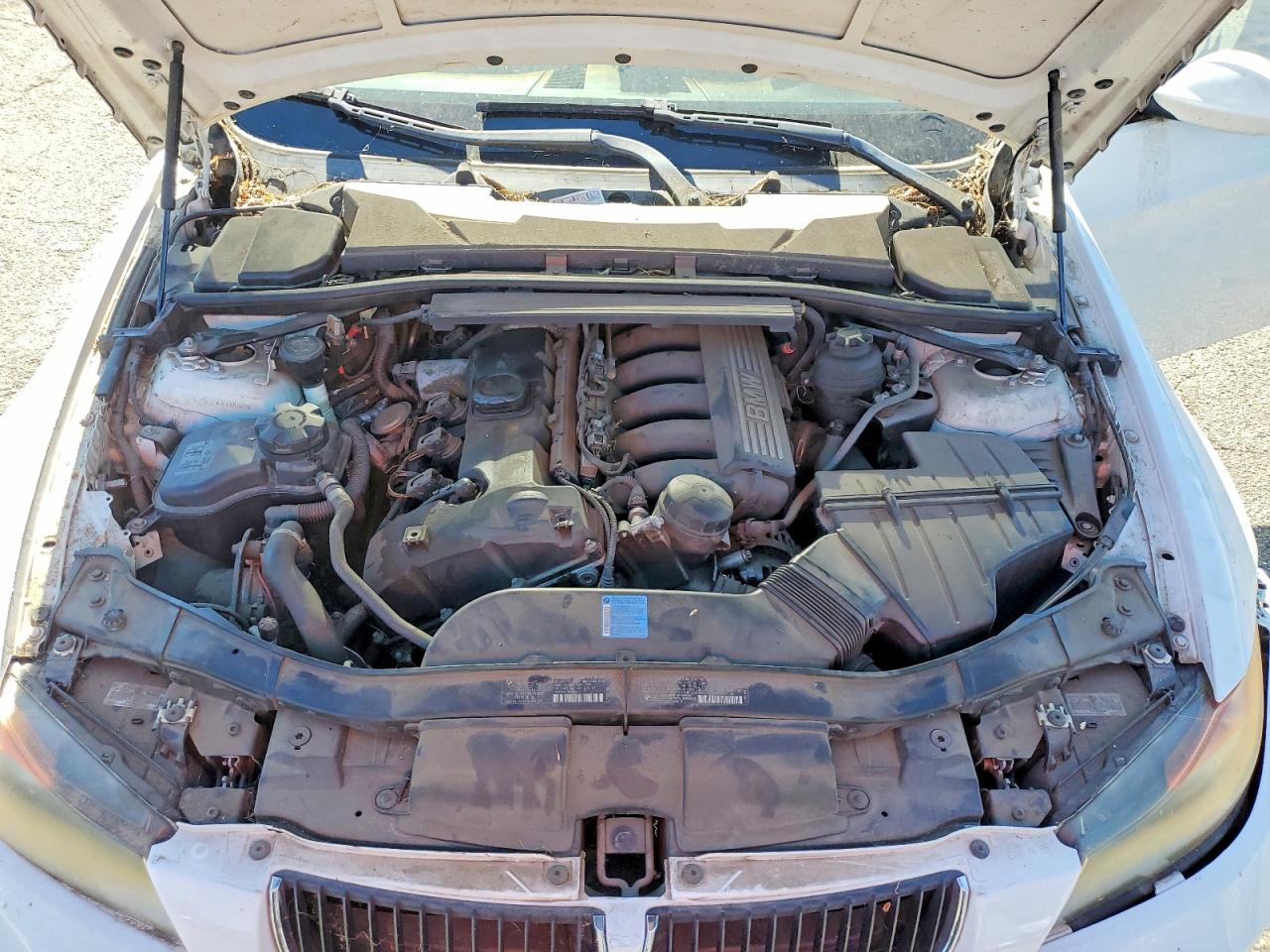 2007 Bmw 328 I Sulev White vin: WBAVC53547FZ77034
