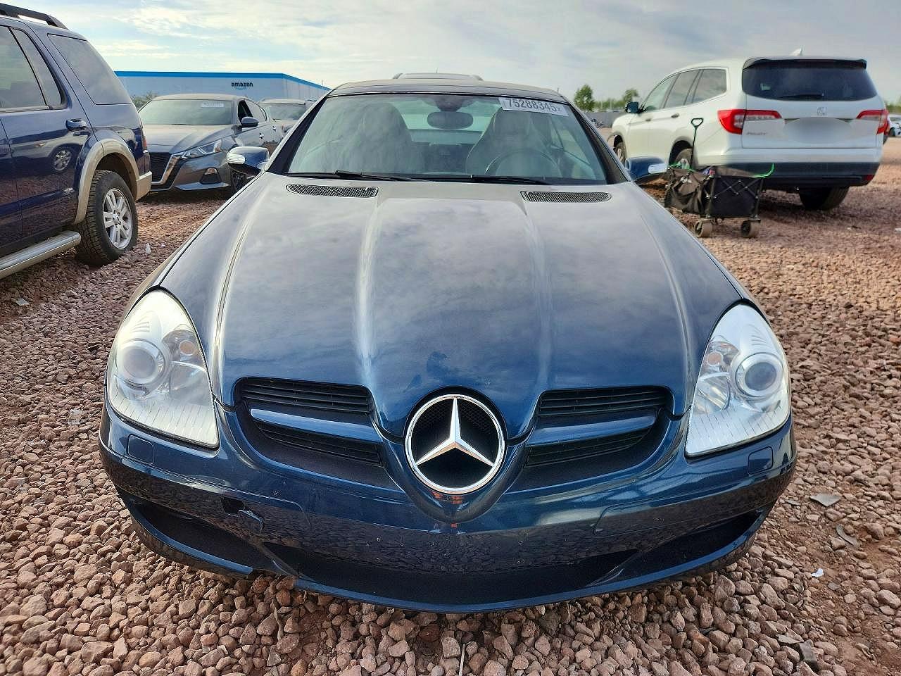2007 Mercedes-benz Slk 280 Blue vin: WDBWK54F77F149673