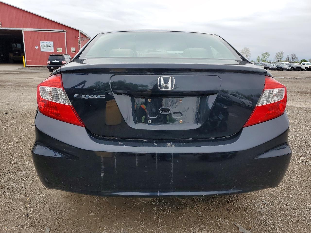 2012 Honda Civic Lx Black vin: 2HGFB2F42CH112410