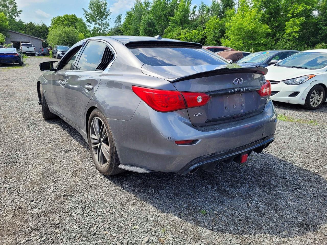 2015 Infiniti Q50 Base Charcoal vin: JN1BV7AR3FM390032