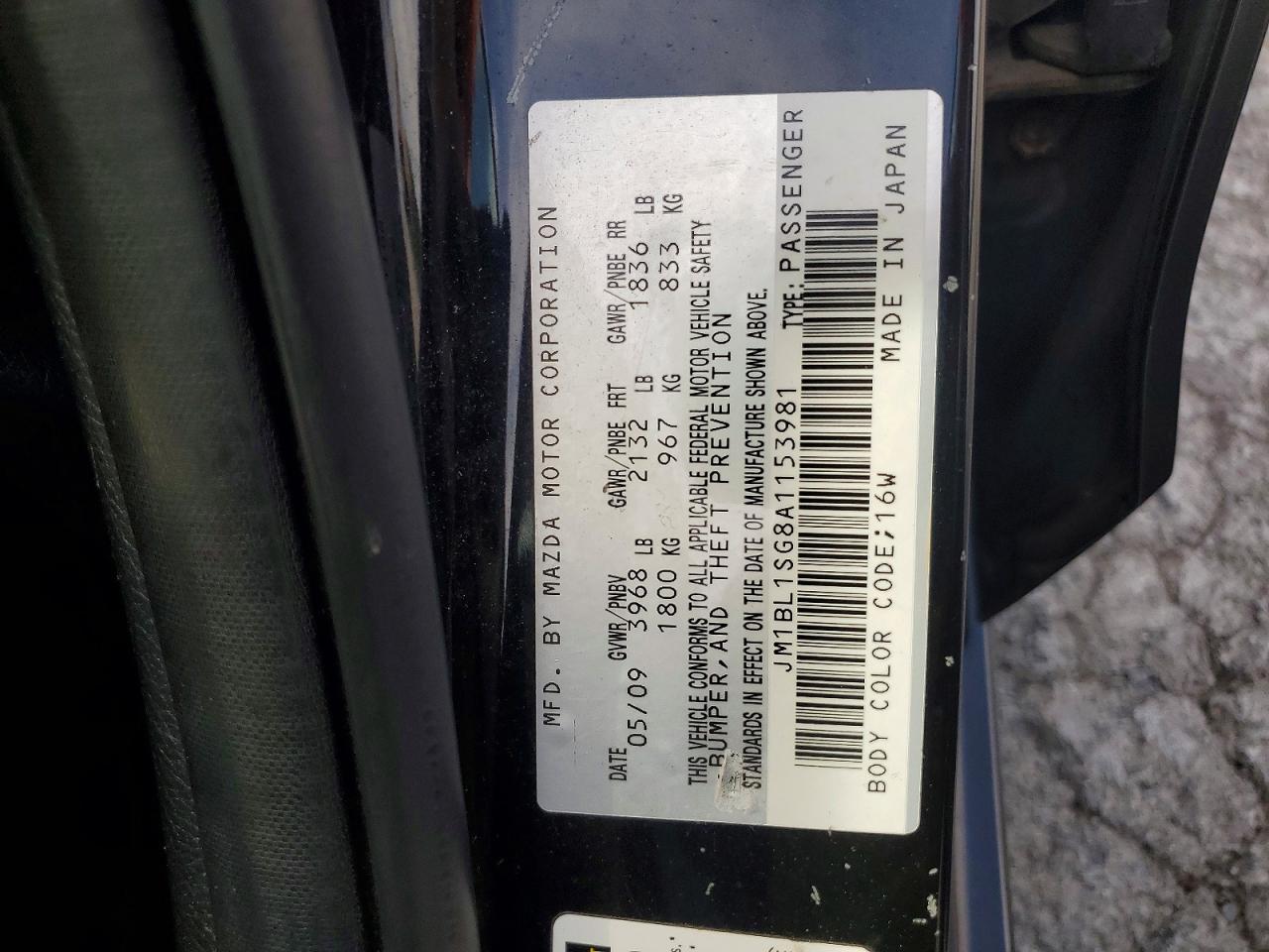 2010 Mazda 3 I Black vin: JM1BL1SG8A1153981