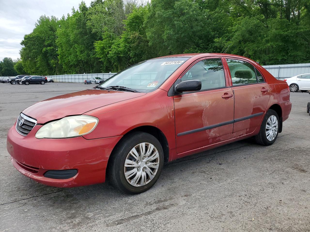 2007 Toyota Corolla Ce Red vin: 2T1BR32E87C849186