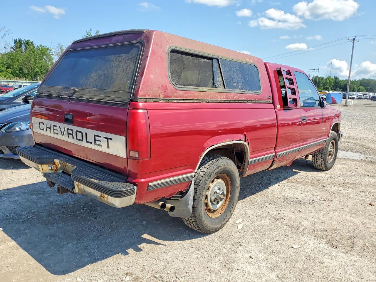 1990 Chevrolet Gmt-400 K1500 Maroon vin: 2GCEK19K8L1120356