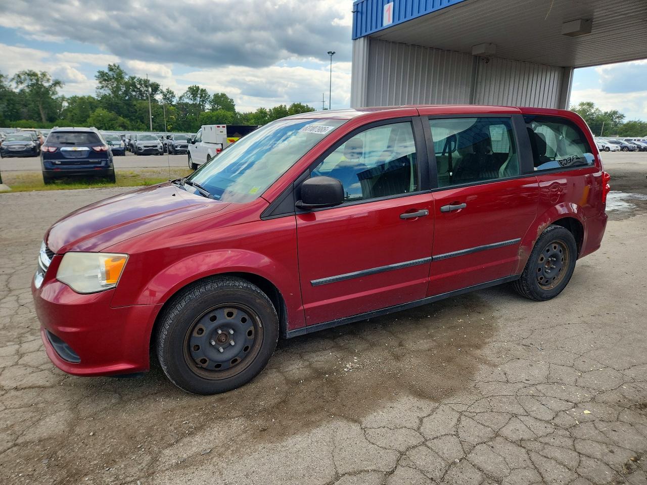 2014 Dodge Grand Caravan Se Maroon vin: 2C4RDGBG7ER420771