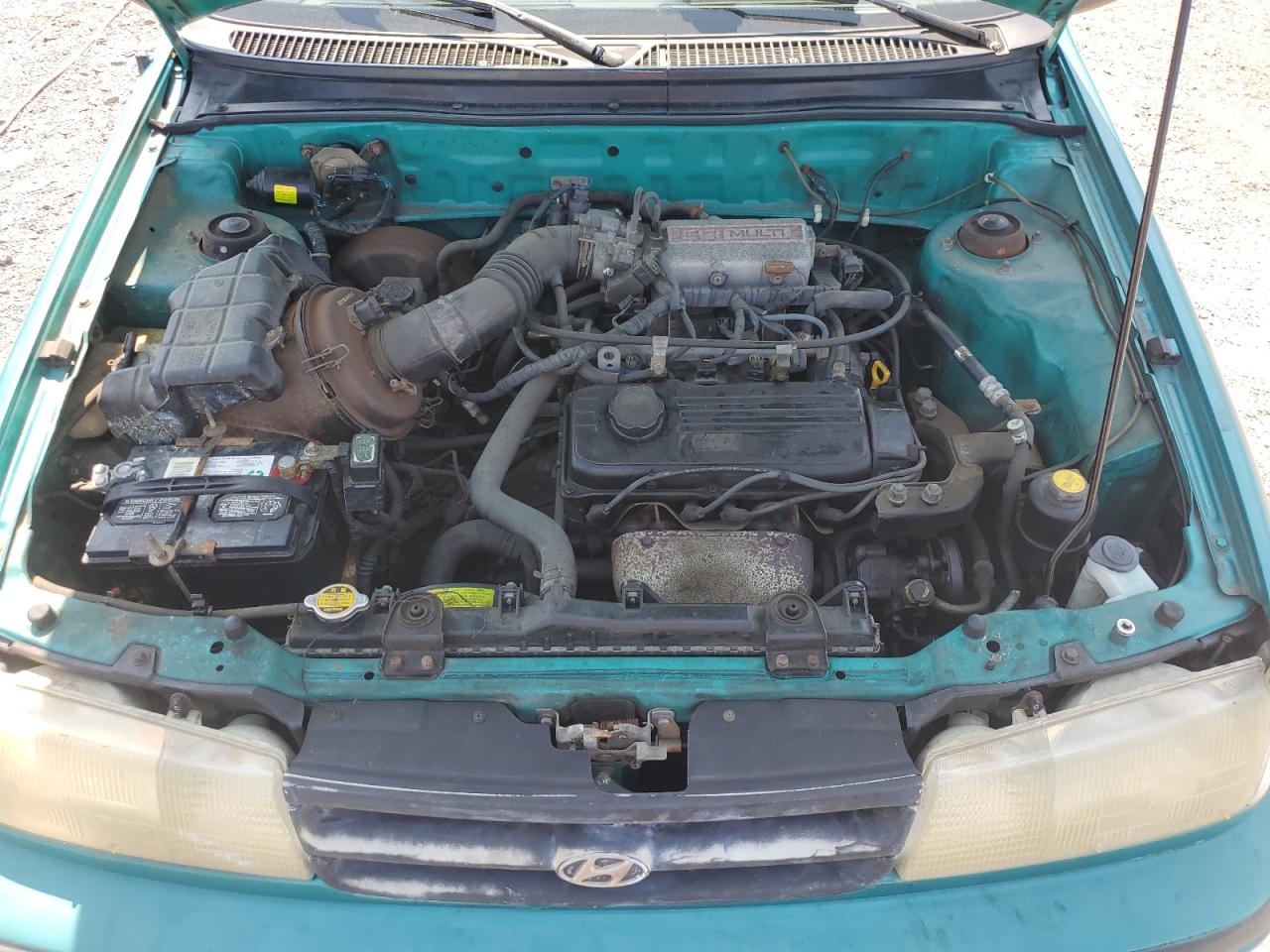 1994 Hyundai Excel    Turquoise vin: KMHVD12J3RU332361