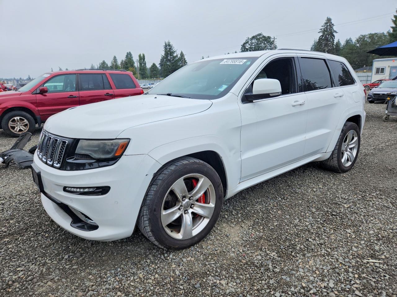 2014 Jeep Grand Cherokee Srt-8 White vin: 1C4RJFDJ5EC130873