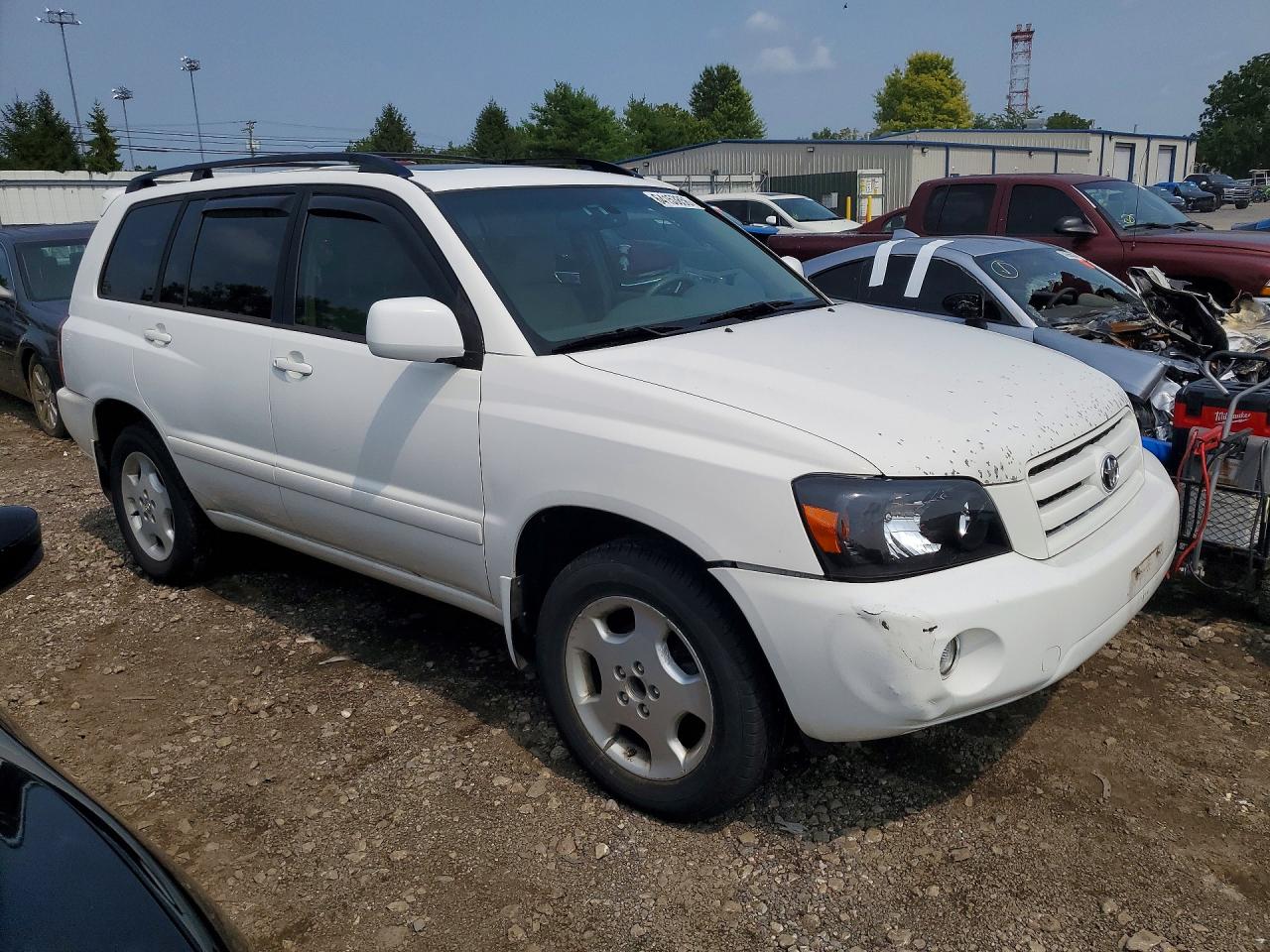 2007 Toyota Highlander Limited White vin: JTEEP21A670203386