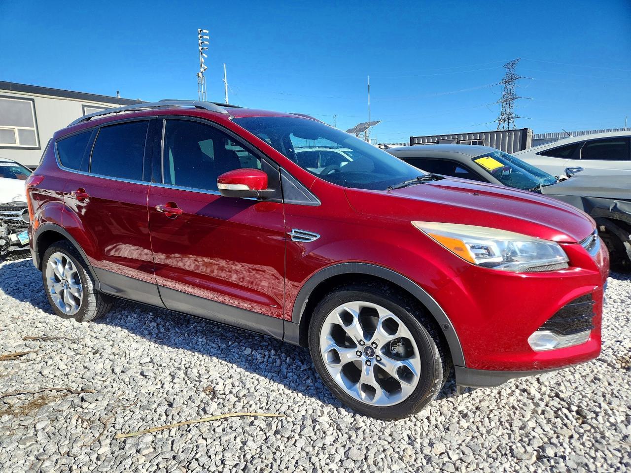 2013 Ford Escape Titanium Red vin: 1FMCU0J95DUC01725