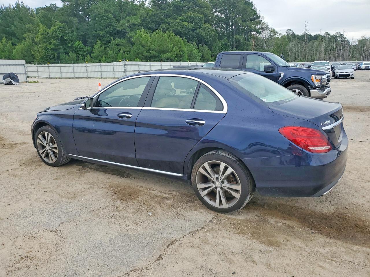 2015 Mercedes-benz C 300 4matic Blue vin: 55SWF4KB3FU041388