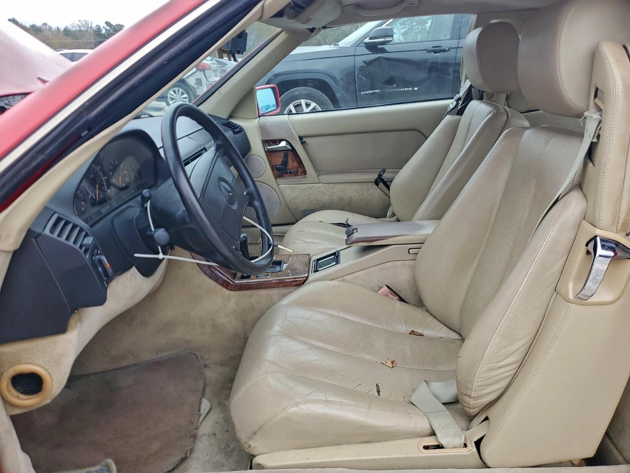 1991 Mercedes-benz 300 Sl Red vin: WDBFA61E9MF019572