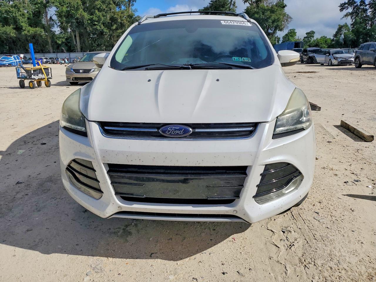 2014 Ford Escape Titanium Белый vin: 1FMCU9J90EUE32909