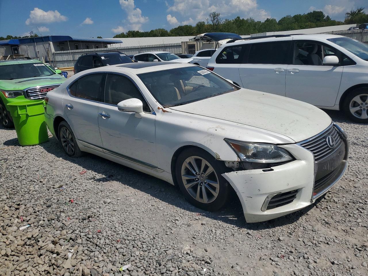 2013 Lexus Ls 460 White vin: JTHCL5EF1D5016746