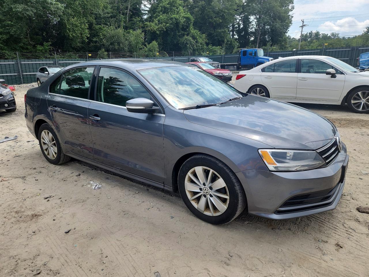 2015 Volkswagen Jetta Se Blue vin: 3VWD17AJ0FM334319