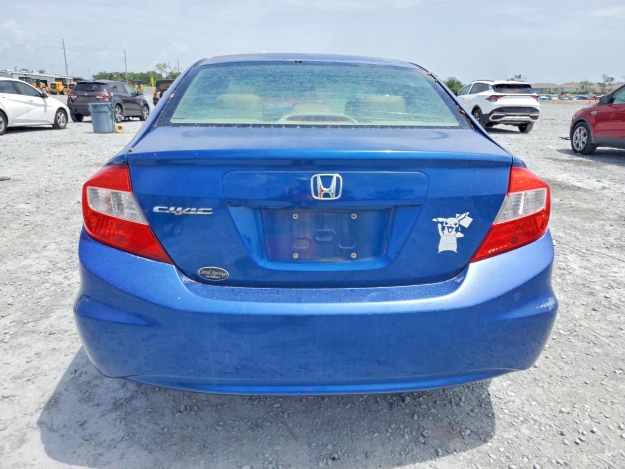 2012 Honda Civic Lx Blue vin: 19XFB2F55CE063979