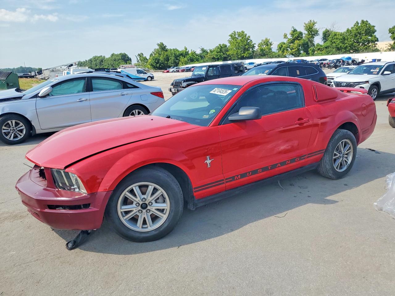 2006 Ford Mustang Red vin: 1ZVFT80N265117194
