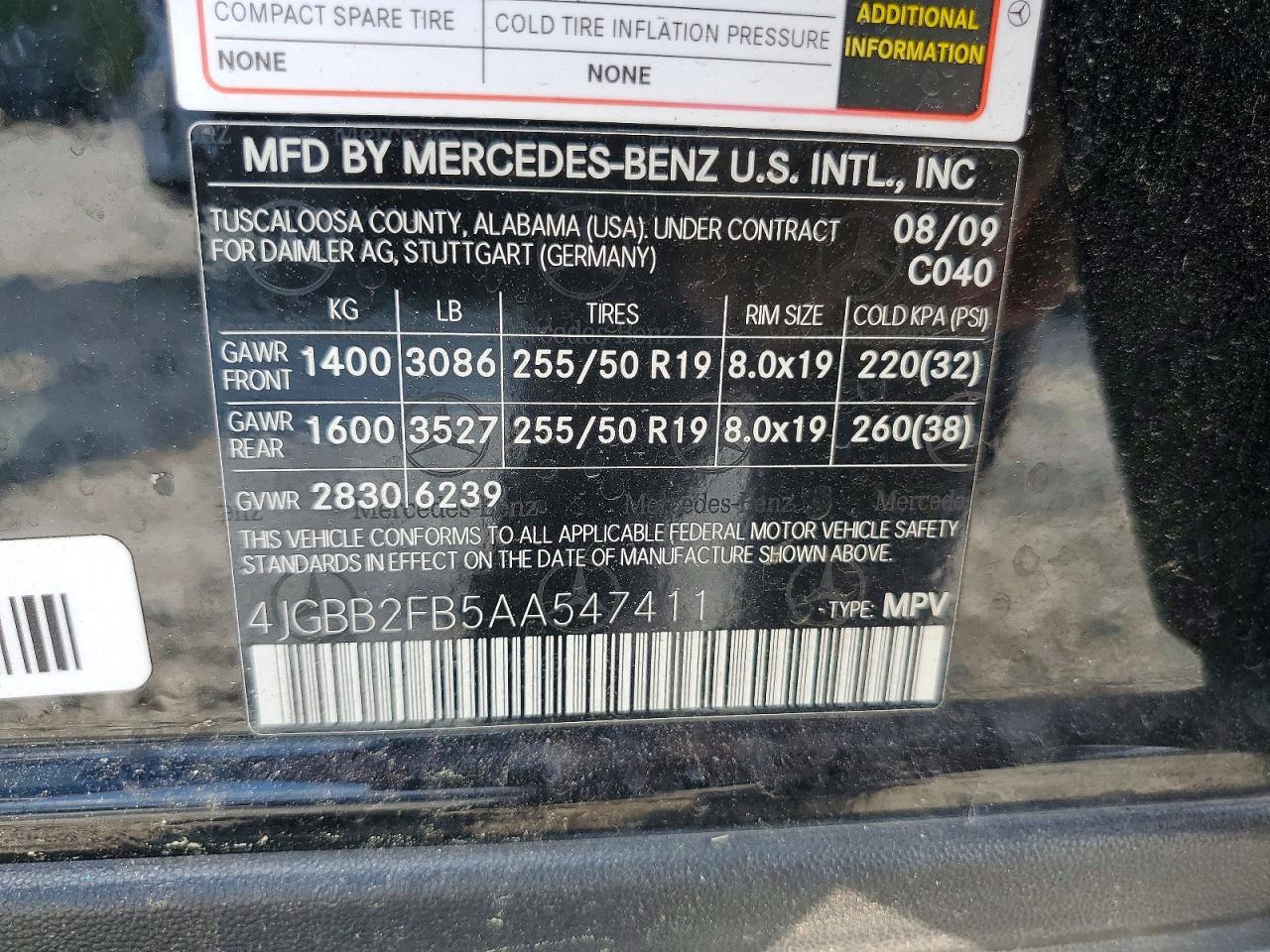 2010 Mercedes-benz Ml 350 Bluetec Черный vin: 4JGBB2FB5AA547411