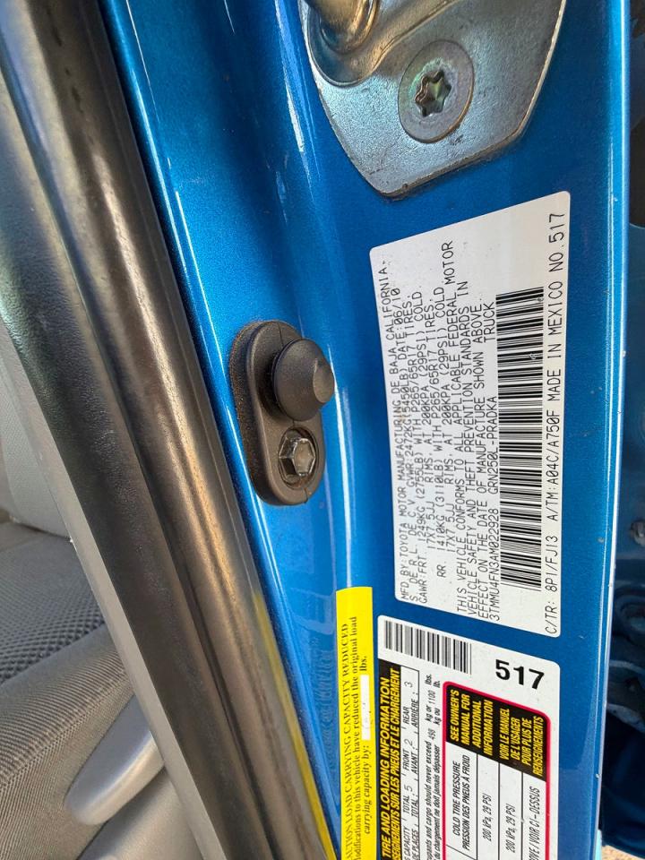 2010 Toyota Tacoma Double Cab Long Bed Blue vin: 3TMMU4FN3AM022928
