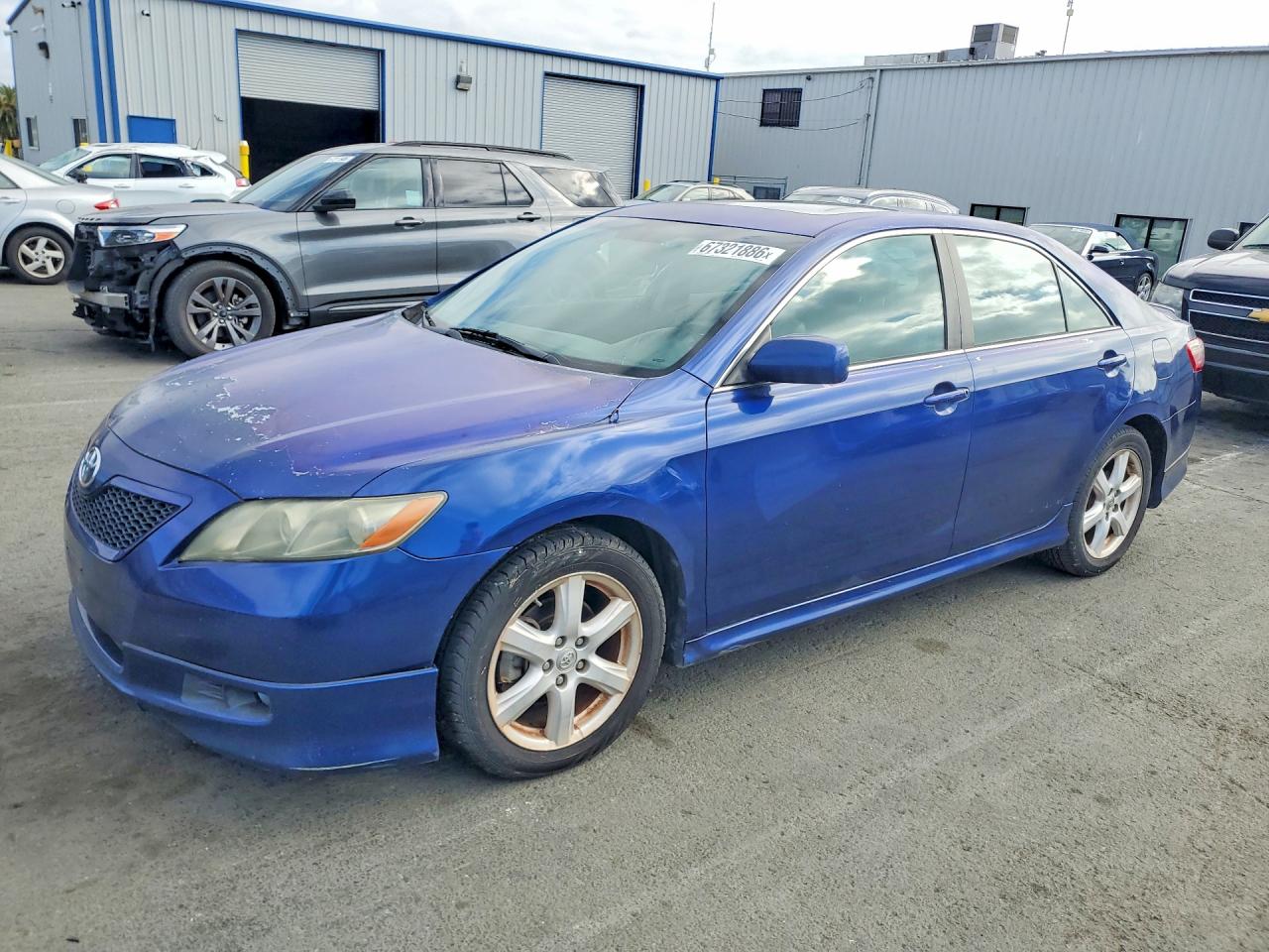2007 Toyota Camry Se V6 Blue vin: 4T1BK46K67U011893