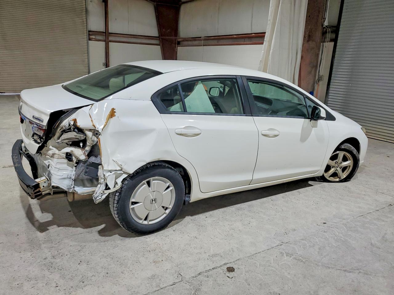 2013 Honda Civic Natural Gas White vin: 19XFB5F59DE000385
