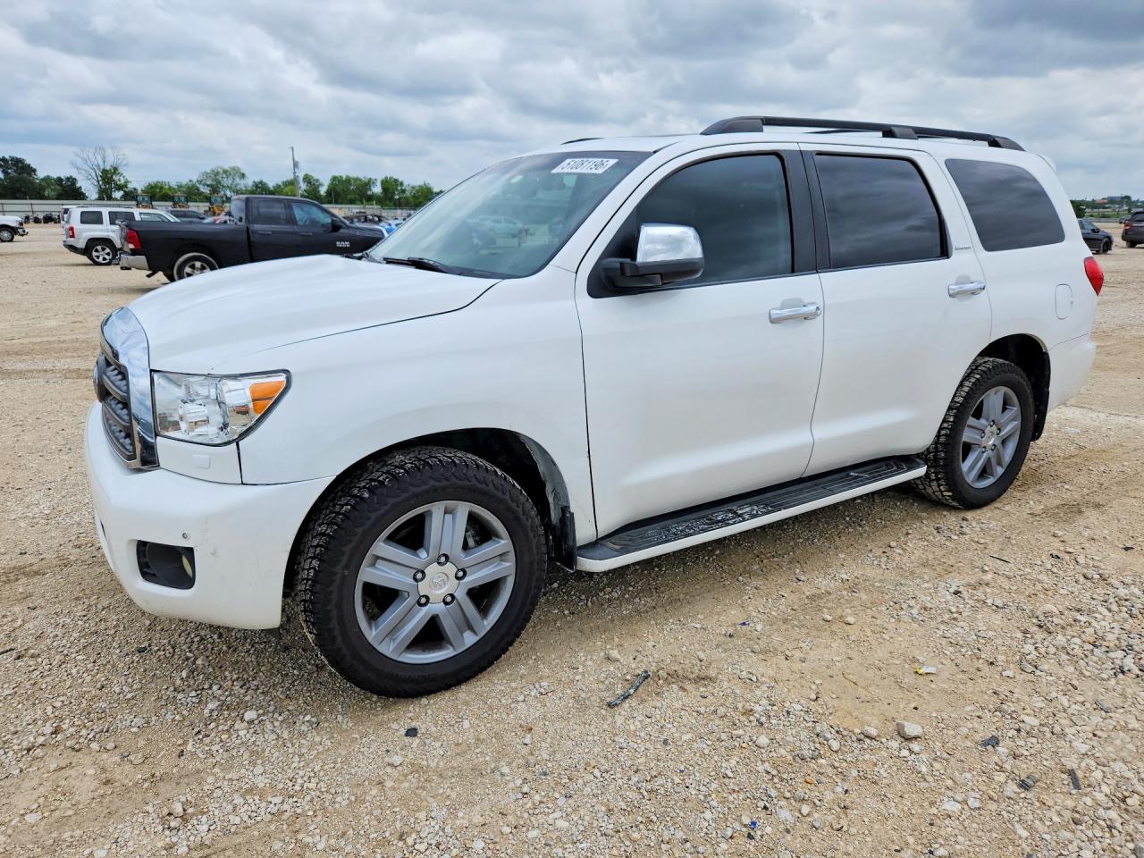 2008 Toyota Sequoia Limited White vin: 5TDZY68A18S012974