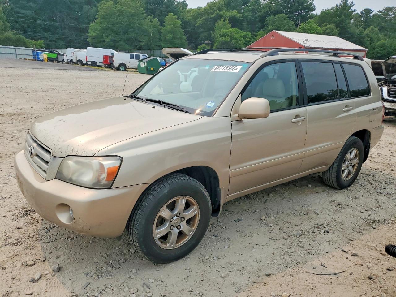 2007 Toyota Highlander Sport Beige vin: JTEHP21A570211136
