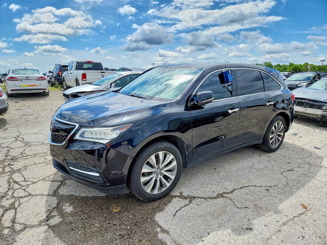 2014 Acura Mdx Technology Black vin: 5FRYD4H68EB010371