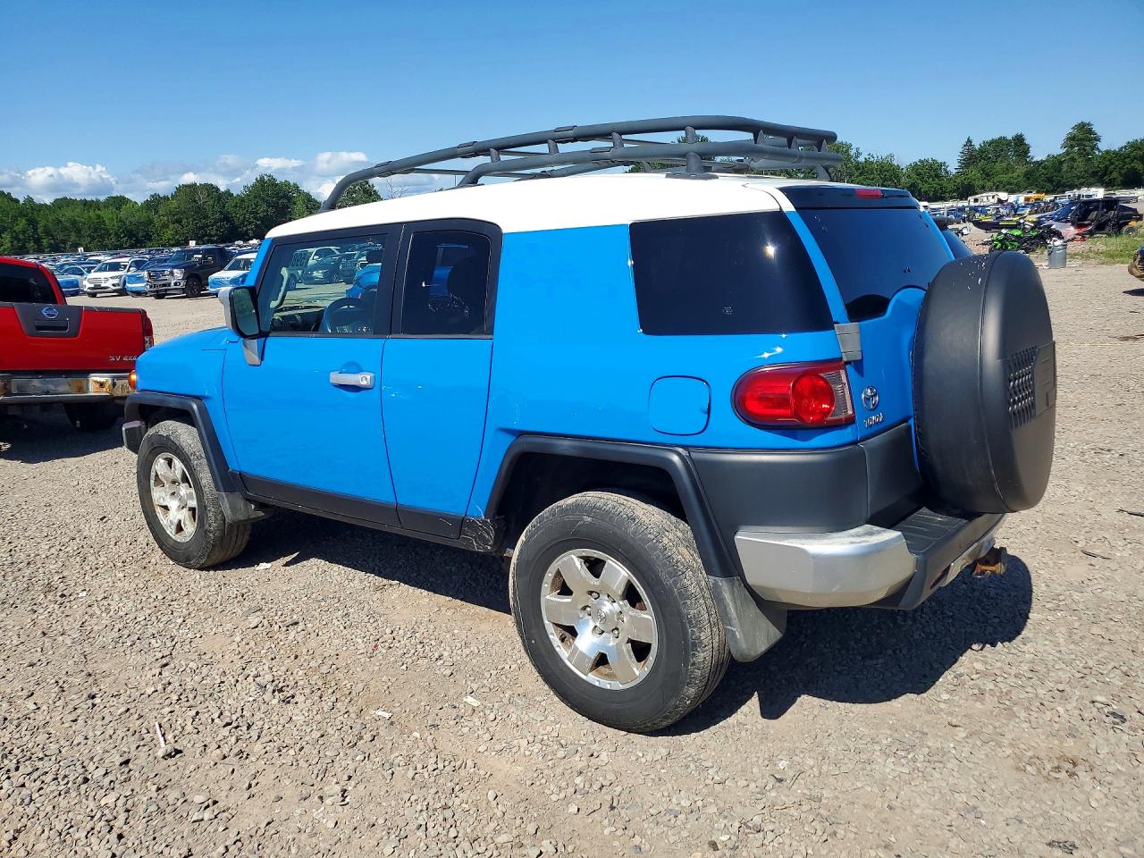 2007 Toyota Fj Cruiser Base Blue vin: JTEBU11F070018879