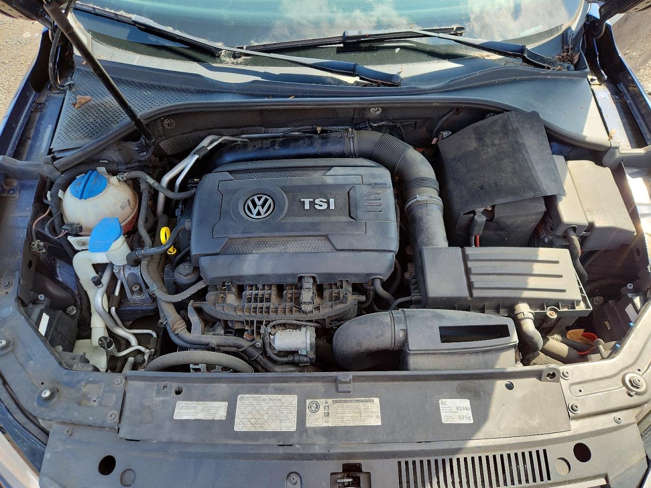 2014 Volkswagen Passat S Синий vin: 1VWAT7A32EC058921
