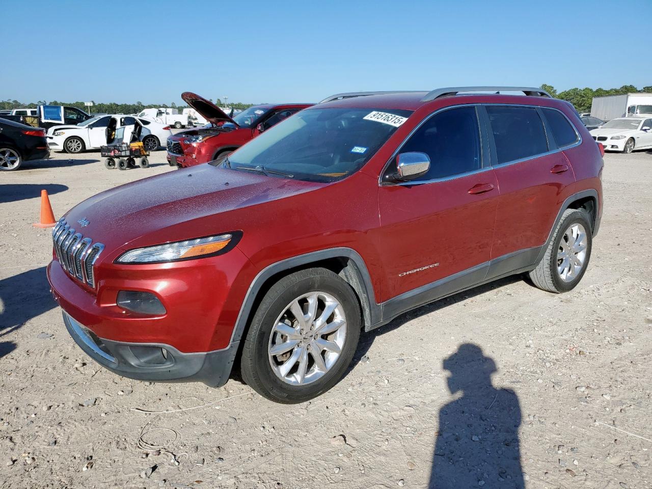 2014 Jeep Cherokee Limited Бордовый vin: 1C4PJLDS2EW279853