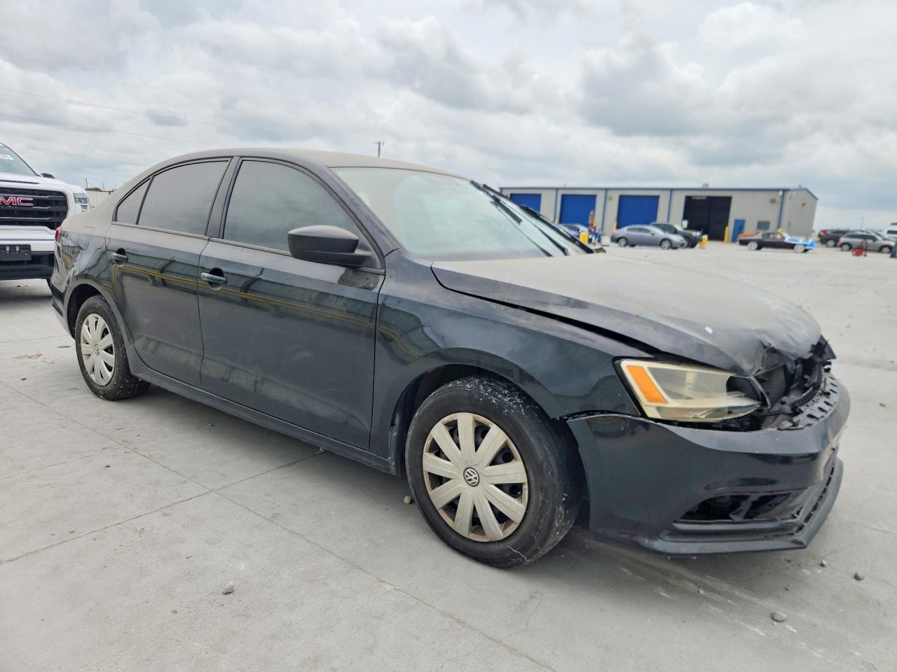 2015 Volkswagen Jetta Base Black vin: 3VW2K7AJ1FM404107