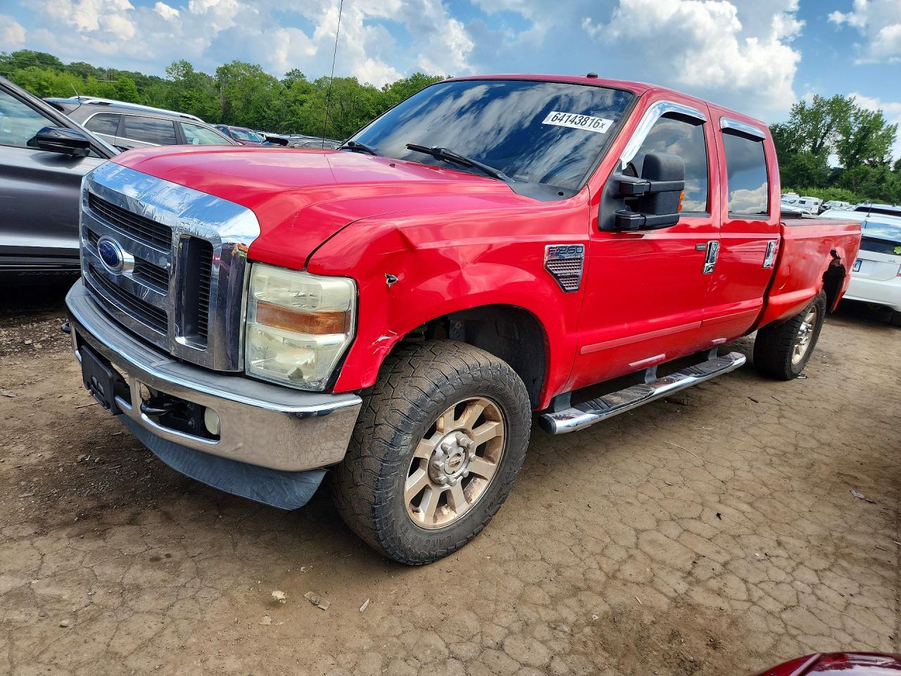 2008 Ford F250 Super Duty Red vin: 1FTSW21R88EC16564