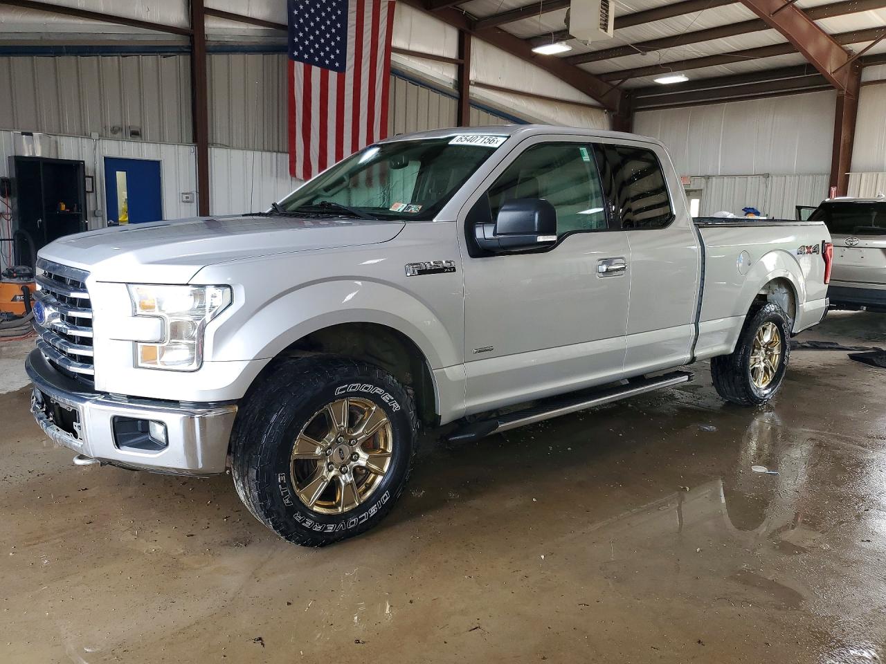 2015 Ford F150 Super Cab Silver vin: 1FTEX1EP2FFB21633