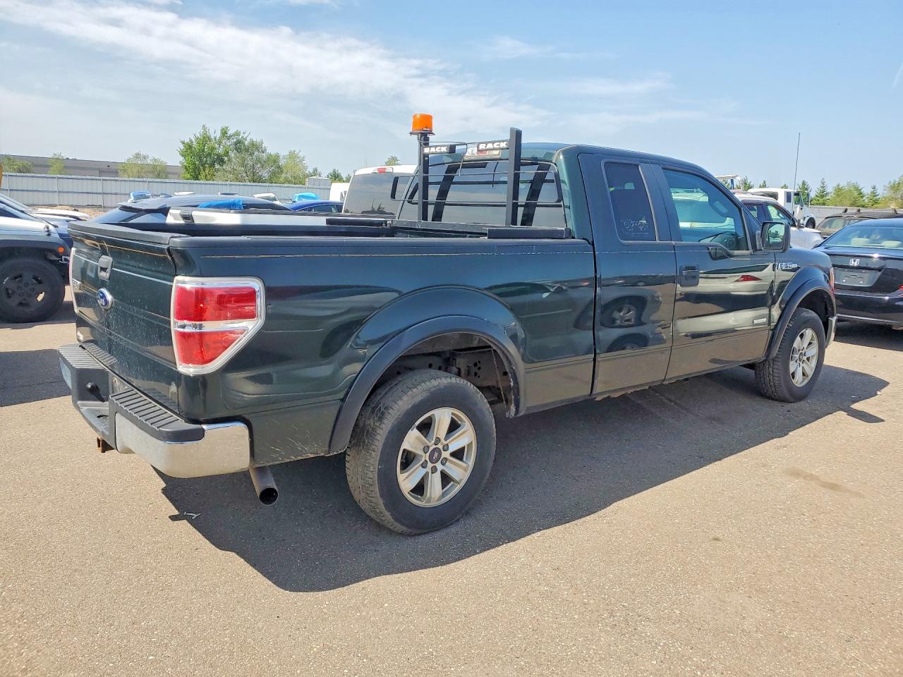 2012 Ford F150 Super Cab Green vin: 1FTFX1CT9CKE24481