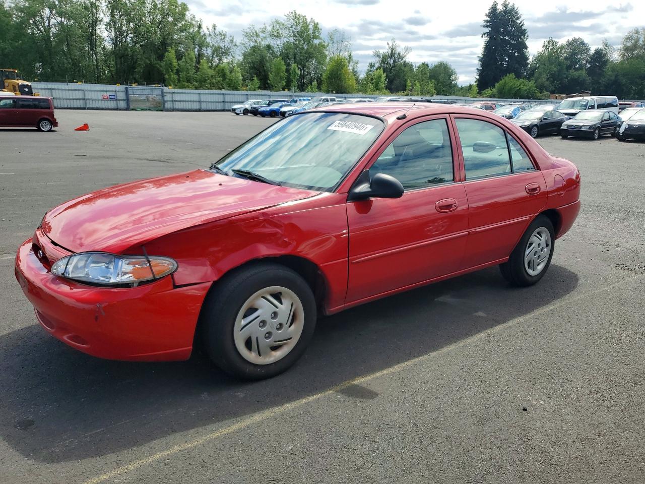 2001 Ford Escort Red vin: 3FAFP13P01R101809