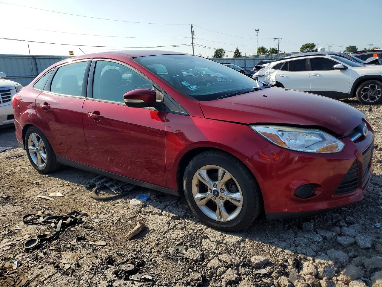 2014 Ford Focus Se Red vin: 1FADP3F21EL136382
