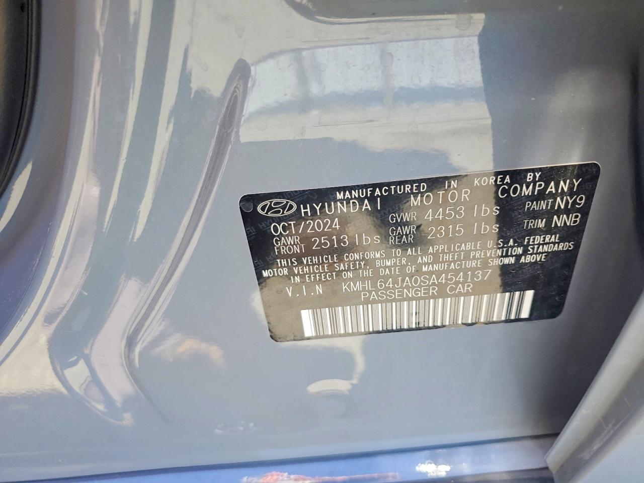 2025 Hyundai Sonata Sel Blue vin: KMHL64JA0SA454137