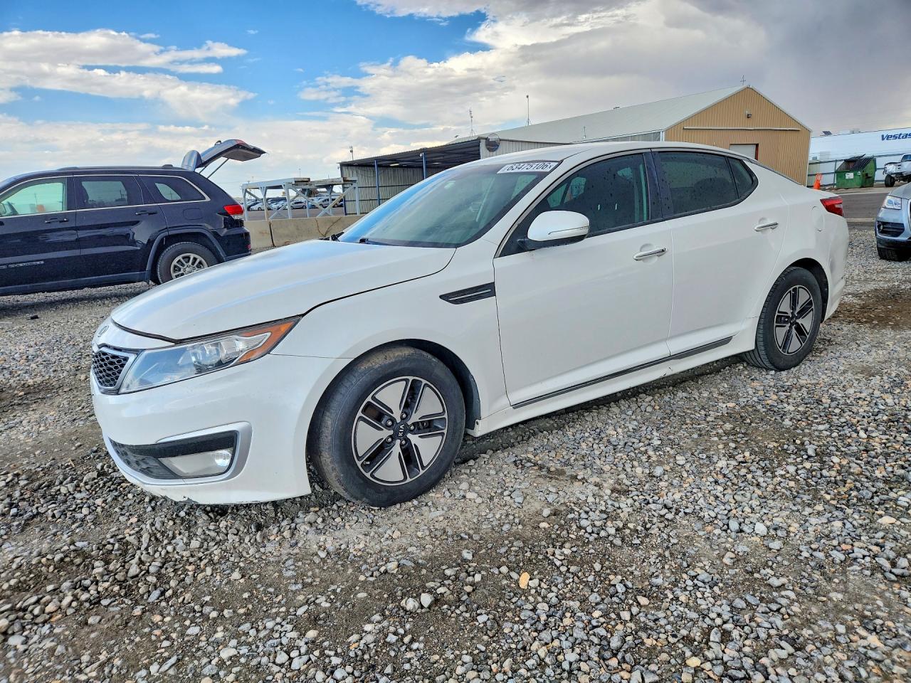 2012 Kia Optima Hybrid White vin: KNAGM4AD7C5020228