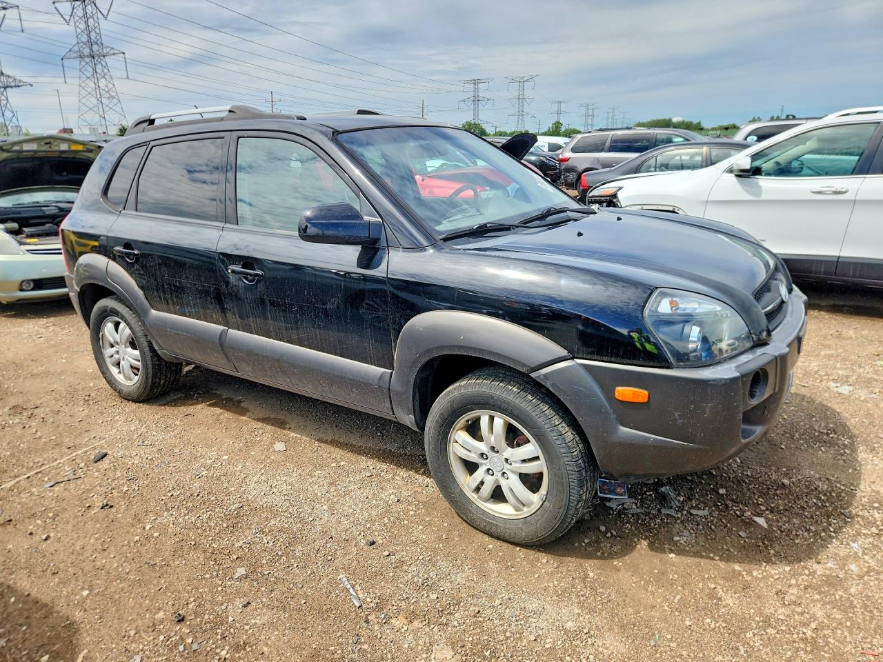 2007 Hyundai Tucson Se Черный vin: KM8JN72D77U483502