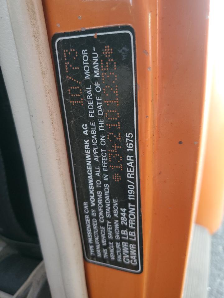 1974 Volkswagen Beetle Orange vin: 1342101235