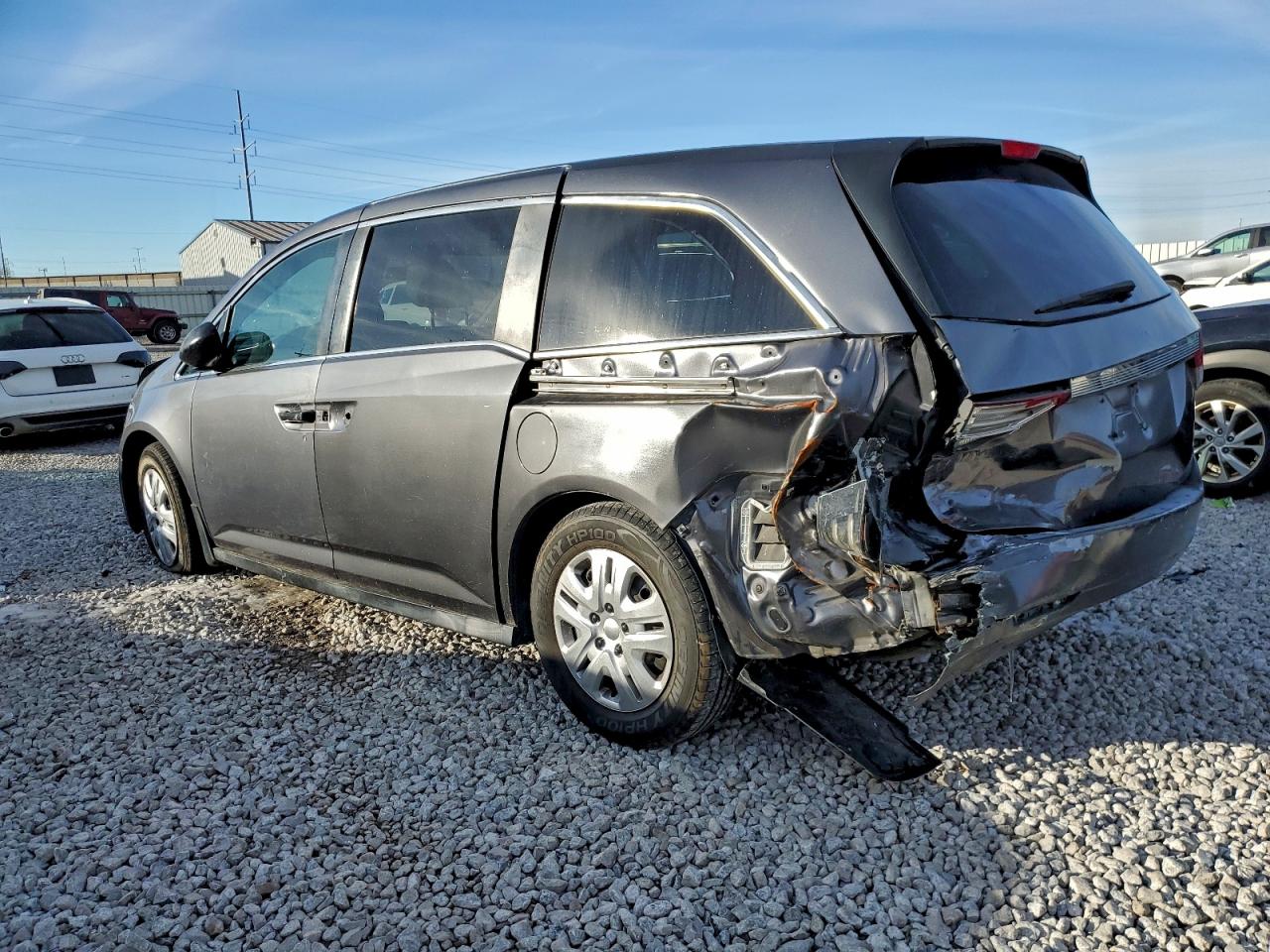 2014 Honda Odyssey Lx Gray vin: 5FNRL5H2XEB026826