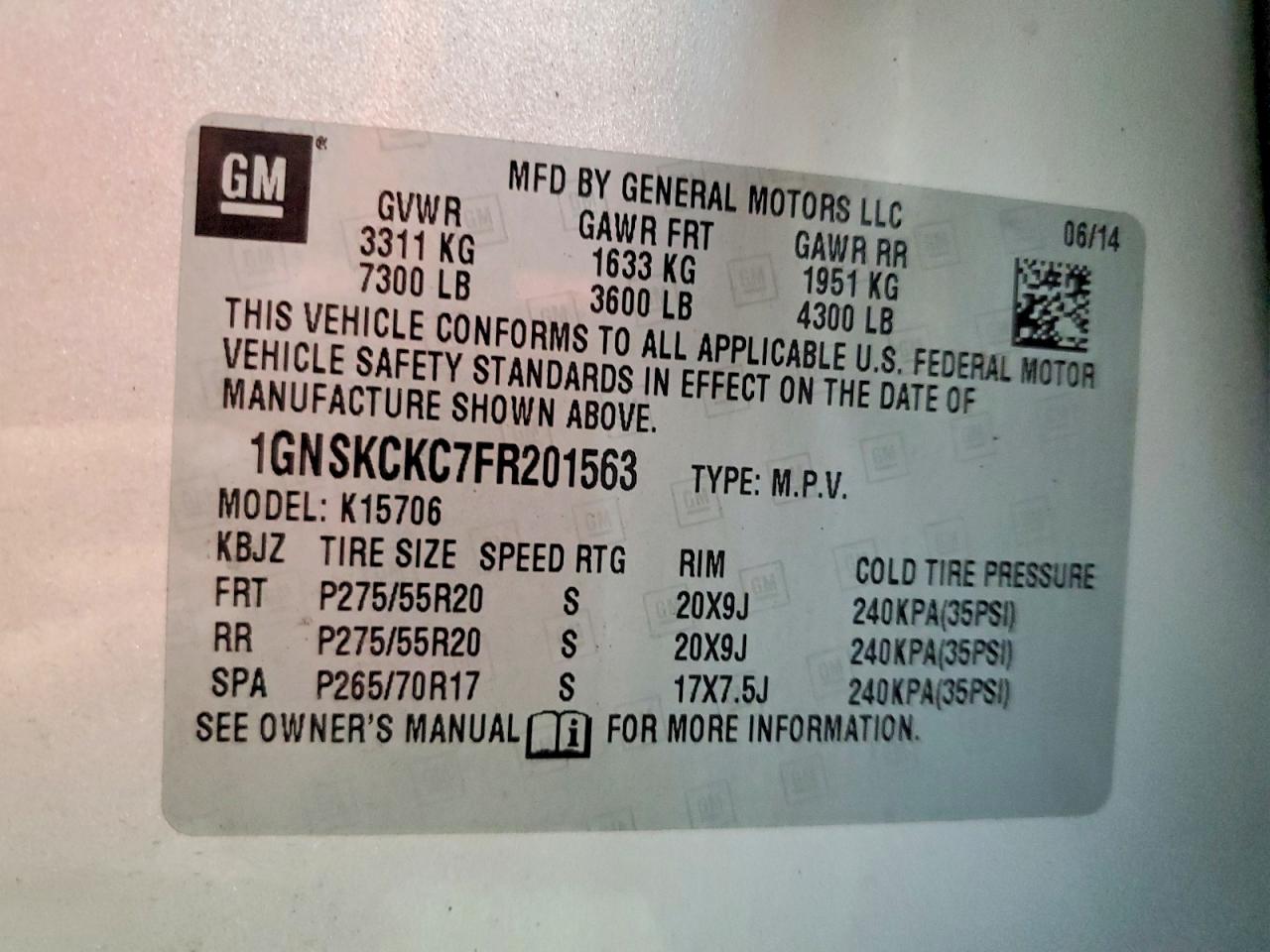 2015 Chevrolet Tahoe K1500 Ltz Silver vin: 1GNSKCKC7FR201563