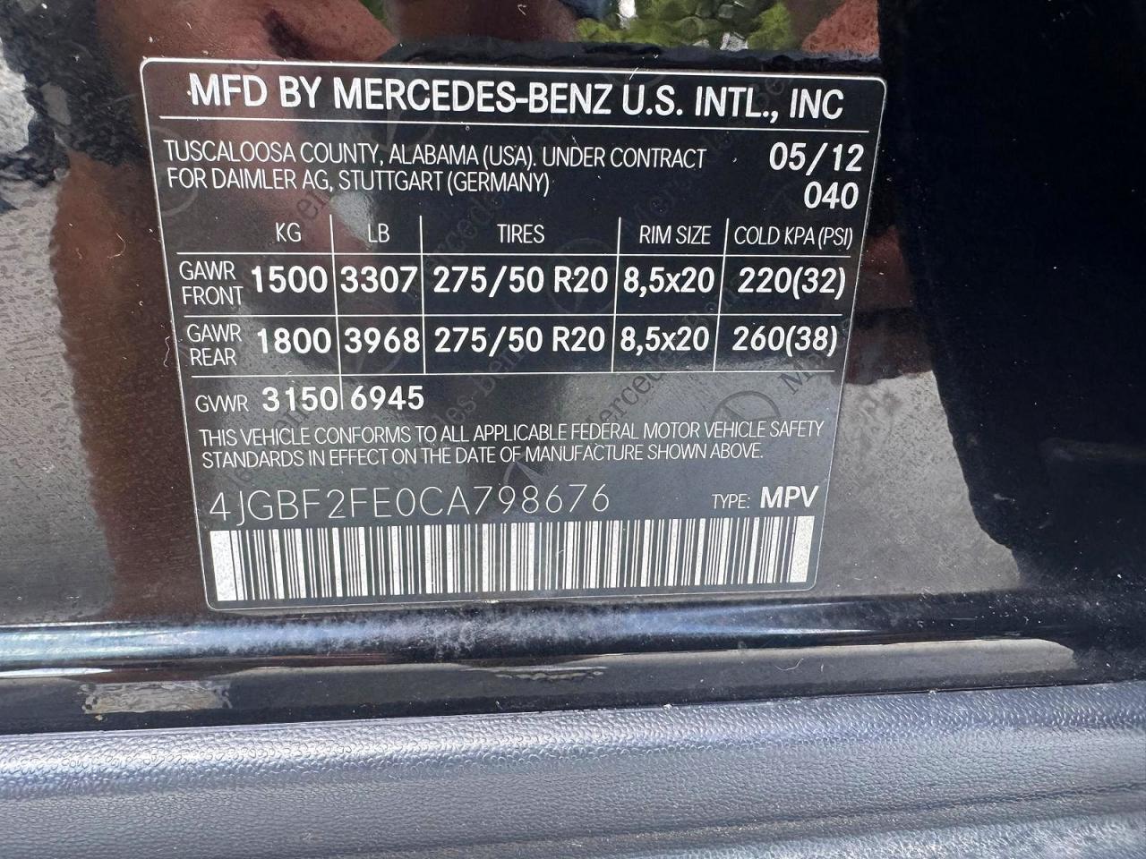 2012 Mercedes-benz Gl 350 Bluetec Black vin: 4JGBF2FE0CA798676