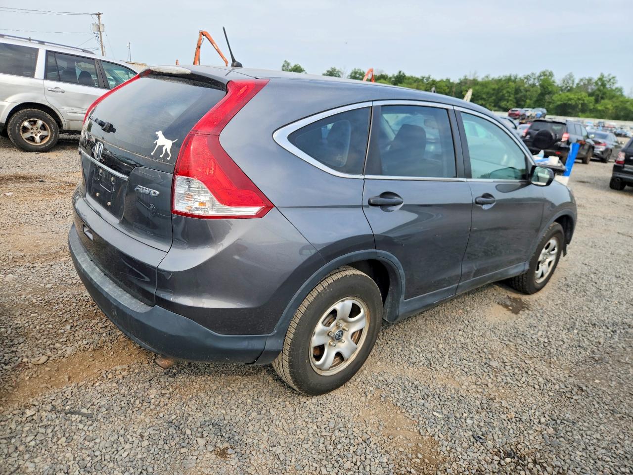 2014 Honda Cr-v Lx Gray vin: 5J6RM4H36EL059586