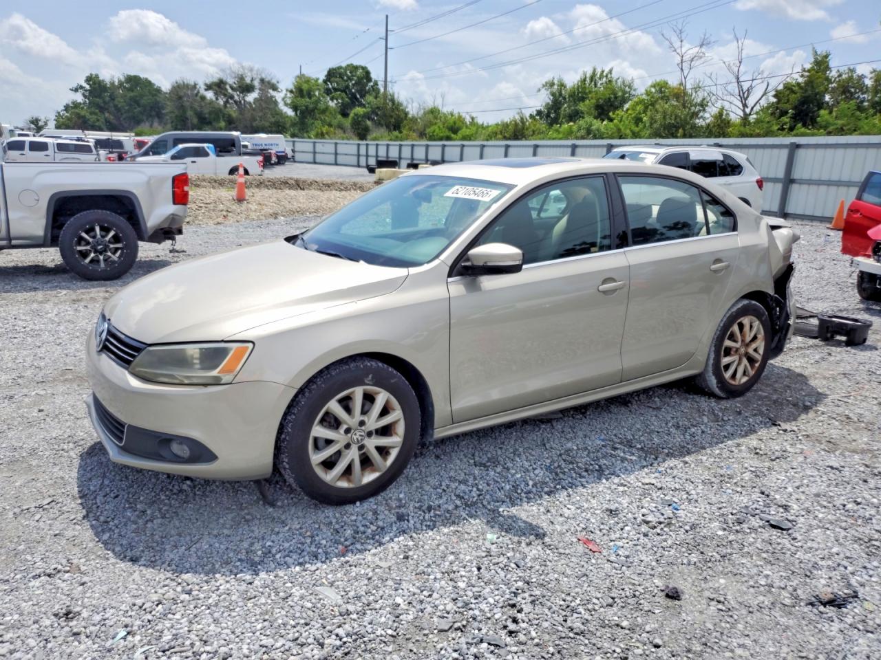 2014 Volkswagen Jetta Sel Cream vin: 3VWL07AJ8EM258491