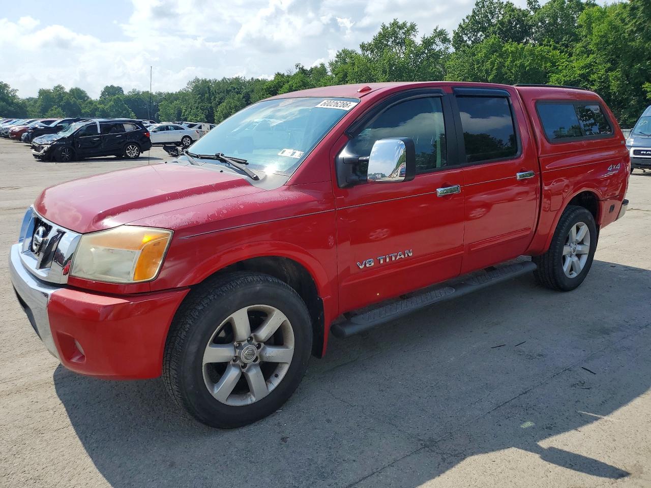 2008 Nissan Titan Xe Red vin: 1N6AA07C28N307554