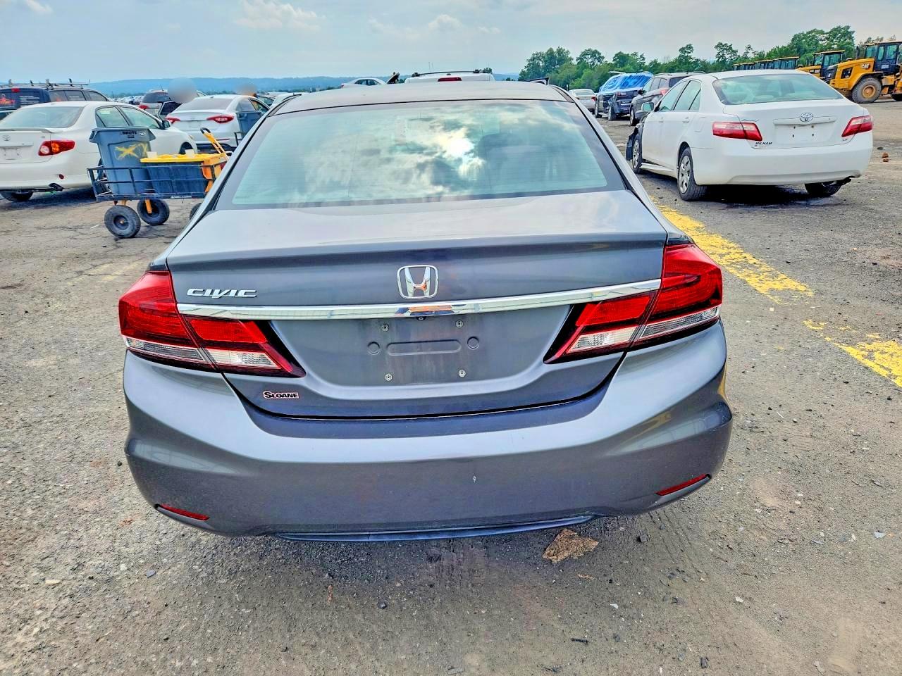 2013 Honda Civic Lx Gray vin: 2HGFB2F55DH536206